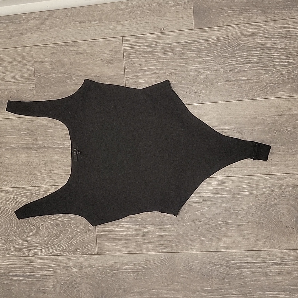 IRIS Black Tank Bodysuit Size Small